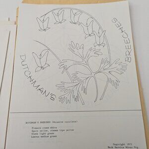 **Unique** 1970 Great Smoky Mountains Wildflower Needlework Designs - Quilting